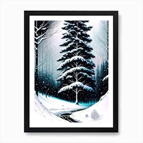 Snowy Forest 4 Art Print