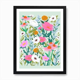 Dreamy Wild Flowers Art Print