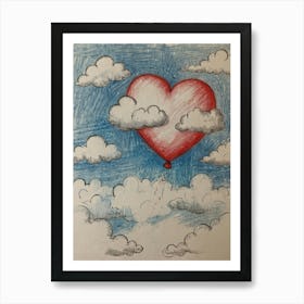 Heart In The Sky 4 Art Print