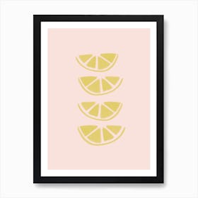 Lemons Slices Art Print