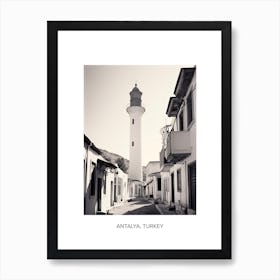 Poster Of Bodrum, Turkey, Photography In Black And White 2 Art Print