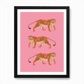 Three Tigers Art Print