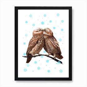 Winter Owls Art Print