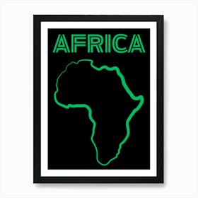 Africa Map 1 Art Print