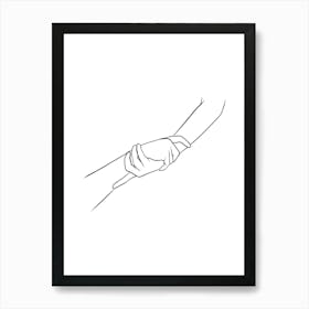 Hand Holding A Hand Art Print