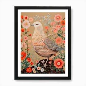 Partridge 2 Detailed Bird Painting Art Print