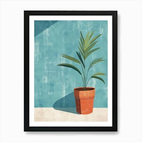 Illustration Of A Potted Plant Art Print