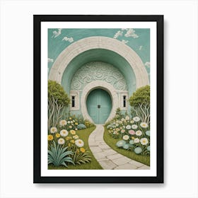 Sky Blue Hobbit House Art Print