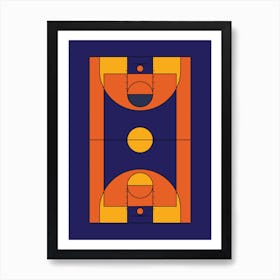 Basketball Court Art Print