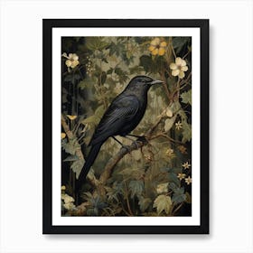 Dark And Moody Botanical Cuckoo 1 Art Print