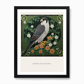 Ohara Koson Inspired Bird Painting American Kestrel 1 Poster Art Print