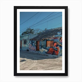Street Art Bird On Isla Holbox Mexico Art Print