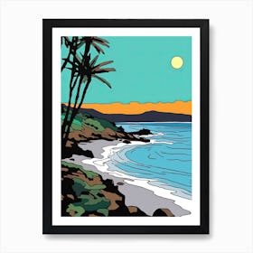 Minimal Design Style Of Maui Hawaii, Usa 2 Art Print