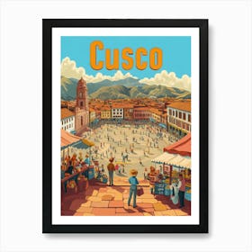 Aihrgdesign A Classic 1960s Travel Poster For Cusco 1 Art Print