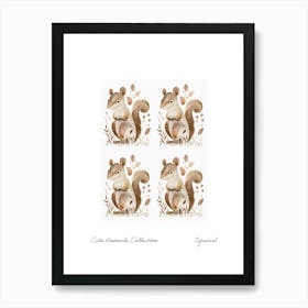 Cute Animals Collection Squirrel 3 Art Print