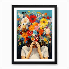 Holding Flower Between My Hands Art Print