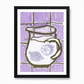Jug Of Lemonade, violet Art Print