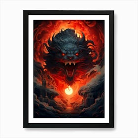 Dragon In The Sky Art Print