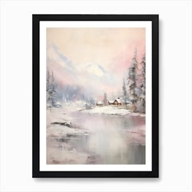 Dreamy Winter Painting Whistler Canada 1 Art Print