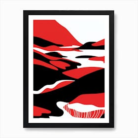 Red And Black Art Print