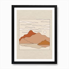 Abstract Mountain Reflection Art Print