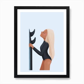 Surf Girl Art Print