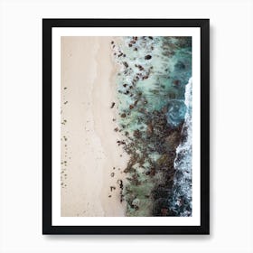 Sandy Beach Green Art Print