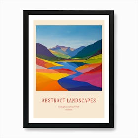 Colourful Abstract Cairngorms National Park Scotland 4 Poster Art Print