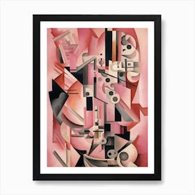Pink Fragments Art Print