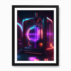 Physics Neon Nights Space Art Print