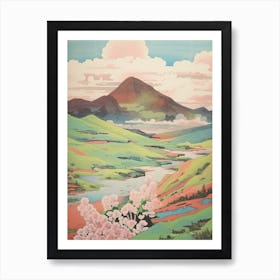 Mount Aso In Kumamoto Japanese Landscape 4 Art Print