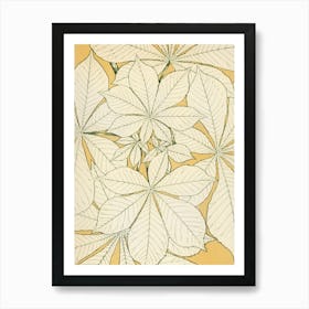 Apricot Leaves Art Print