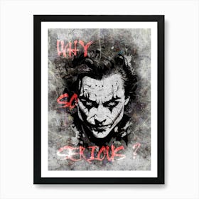 Joker Serious Art Print