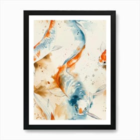 Watercolor Koi 39 Art Print