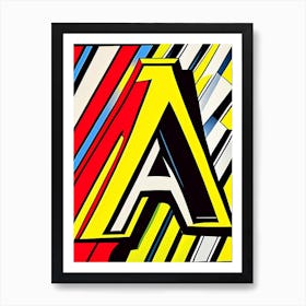A, Letter, Alphabet Comic Art Print