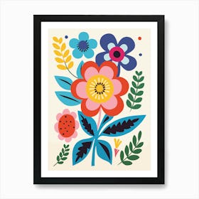 Flowers And Leaves 8 Art Print