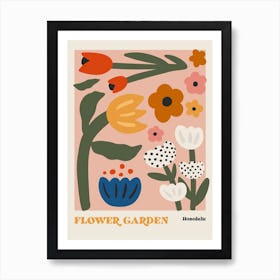 Flower Garden Honolulu Art Print