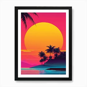 Sunset At The Beach 19 Art Print