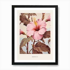 Floral Illustration Hibiscus 1 Poster Art Print