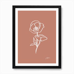 Flower Line Art No 483a Art Print