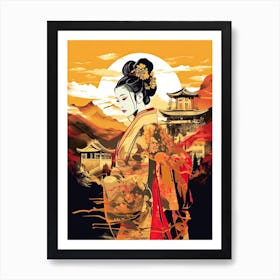 Geisha Scene 4 Art Print