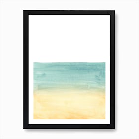 Watercolor Of A Beach Art Print