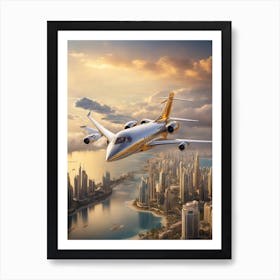 Private Jet In The Sky Art Print