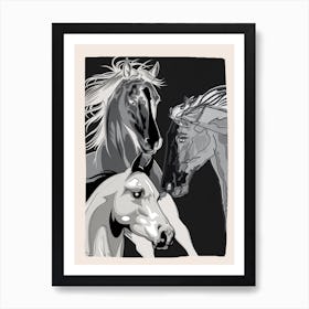 Horses 3 Art Print