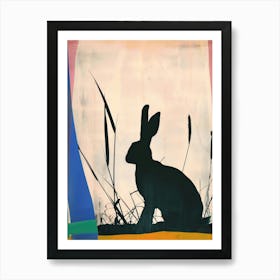 Rabbit 1 Cut Out Collage Art Print