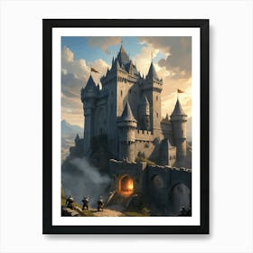 Middle age castle Art Print