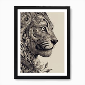 Tiger Head 3 Art Print