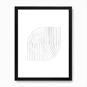 Minimalist line art Art Print