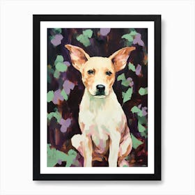 A Basenji Dog Painting, Impressionist 2 Art Print