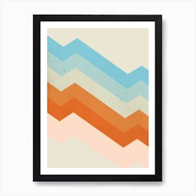 Vibrant Diagonal Stripes Art Print